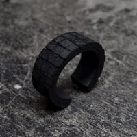 GRID LEATHER BANGLE
