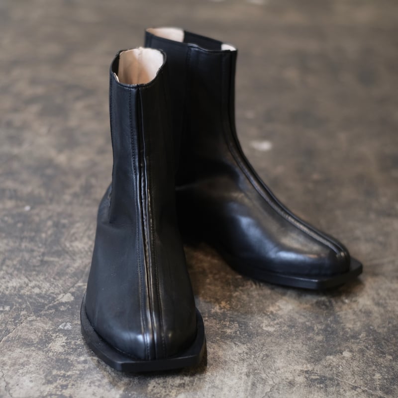 SQUARE TOE SIDE GORE BOOTS 【新品23.5cm】