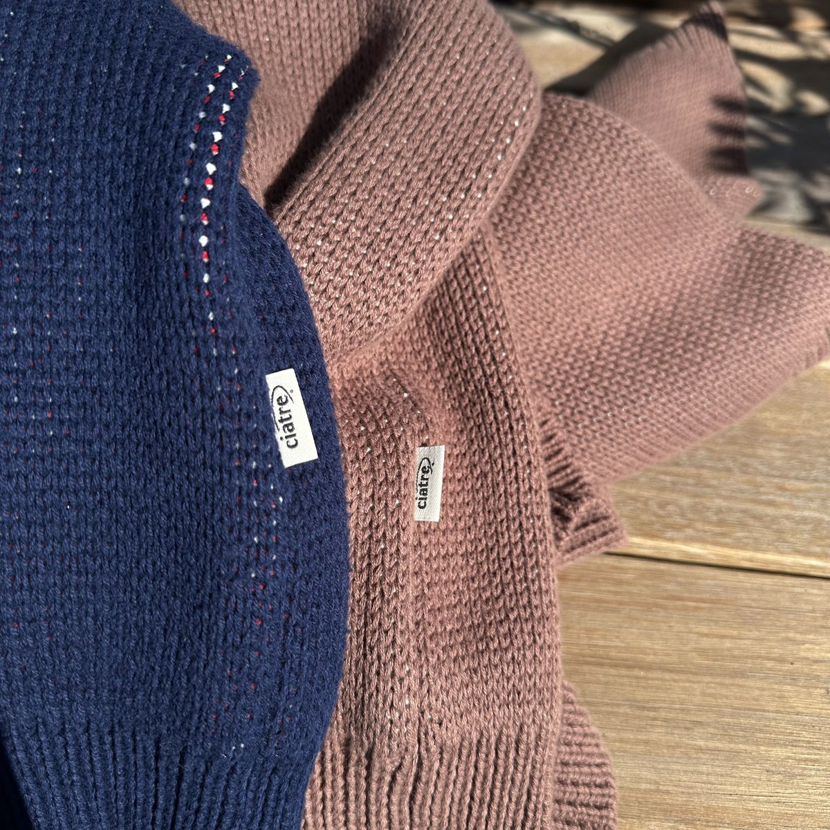 ciatre C jacquard sweater NVY/BRN | ciatre