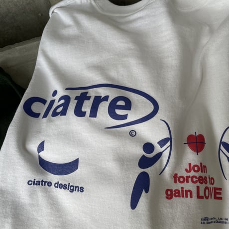 ciatre target tee L/S WHT/RED/GRN