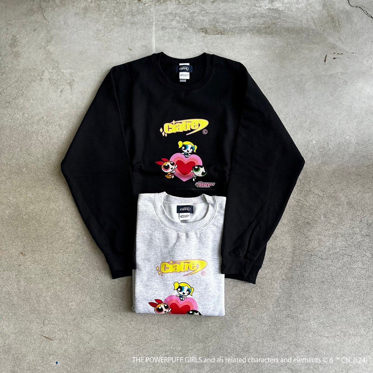 ciatre × POWERPUFF GIRLS HEARTS sweat shirts | ciatre × POWERPUFF GIRLS HEARTS sweat shirts |