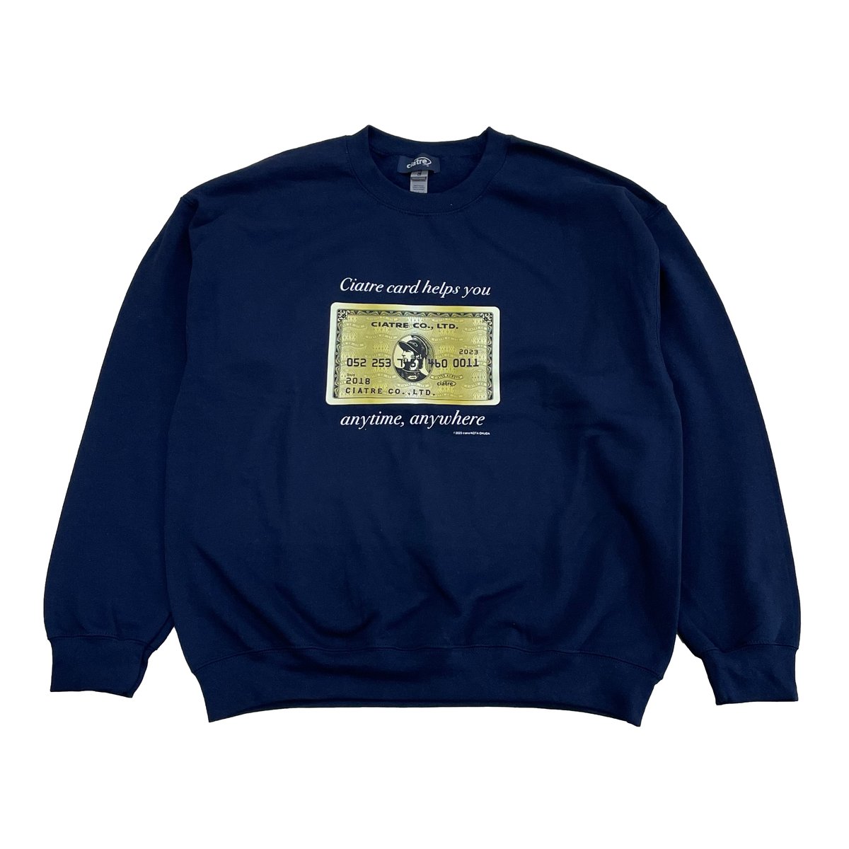 ciatre × KOTA OKUDA credit card sweat top OSA/U