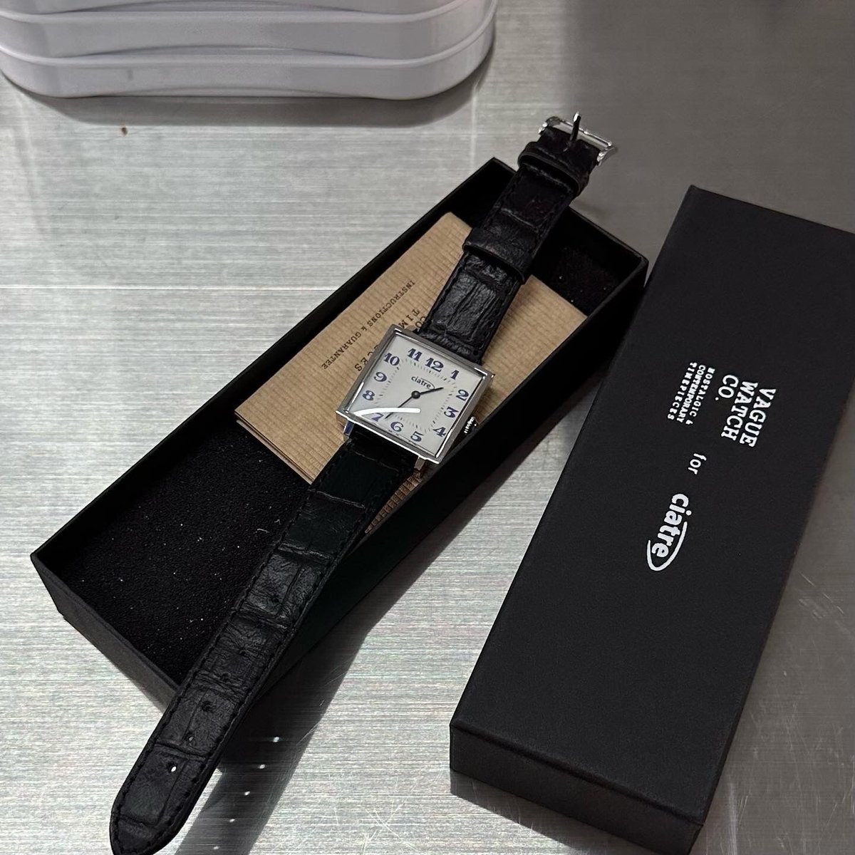 【新品】ciatre × VAGUE WATCH co. CARRE カレ 黒 VAGUE WATCH CO. - Carré ( カレ ) - スクエア型クオーツ腕時計