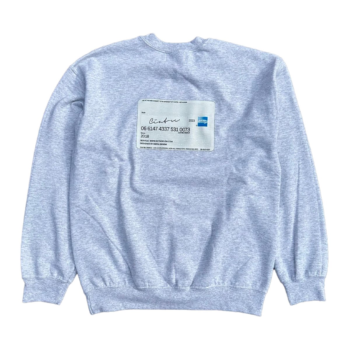 ciatre × KOTAOKUDA credit card sweat top ciatre × KOTA OKUDA credit card sweat top OSA/U