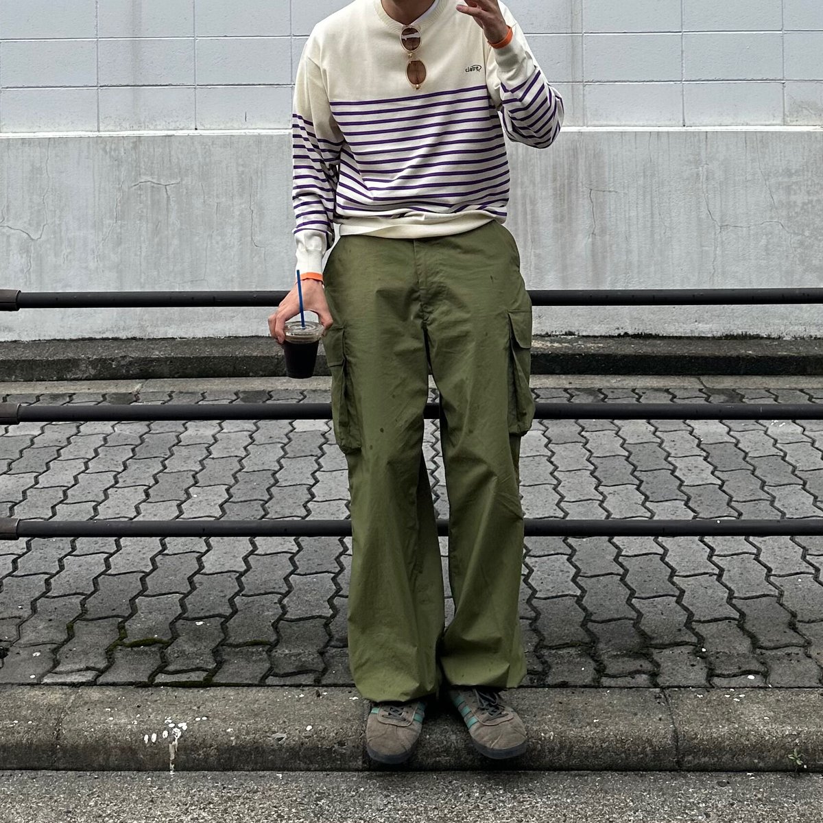 ciatre flower knit sweater KHK