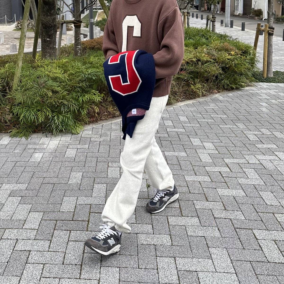 ciatre C jacquard sweater NVY/BRN | ciatre