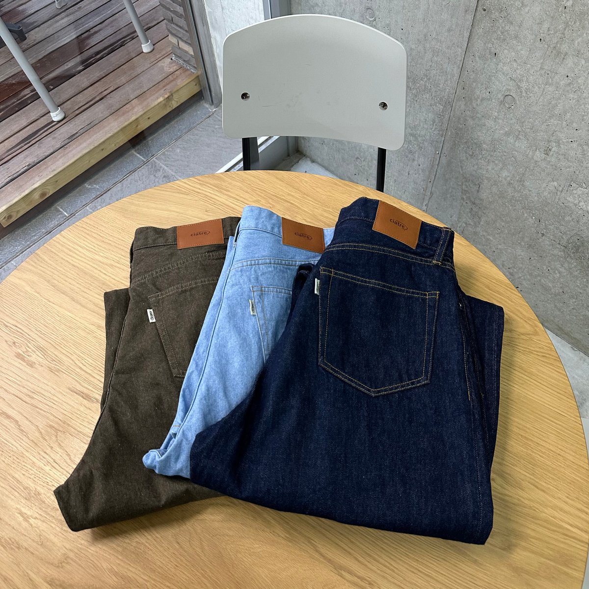 ciatre wide straight denim pants | ciatre