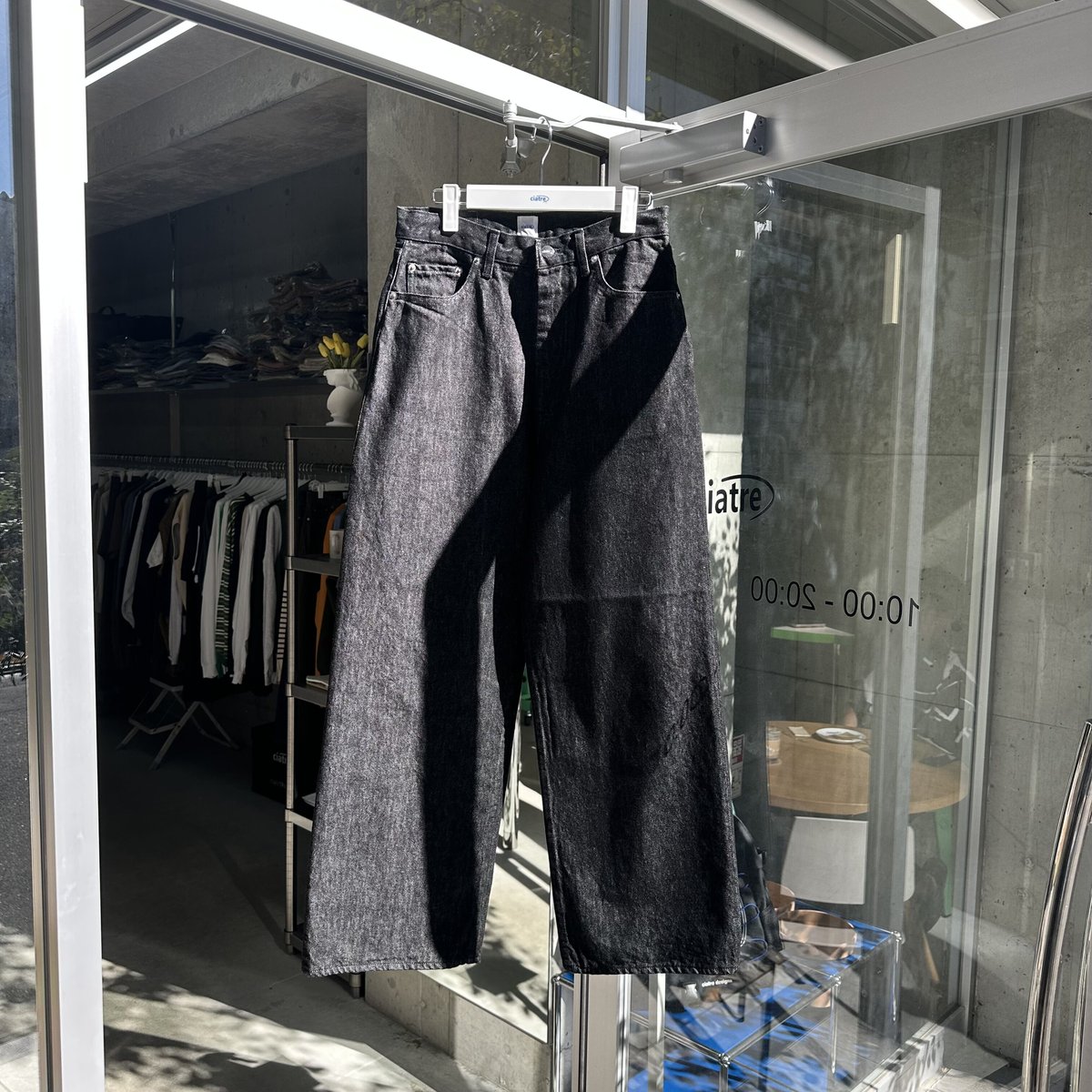 ciatre wide straight denim pants BLK | ciatre