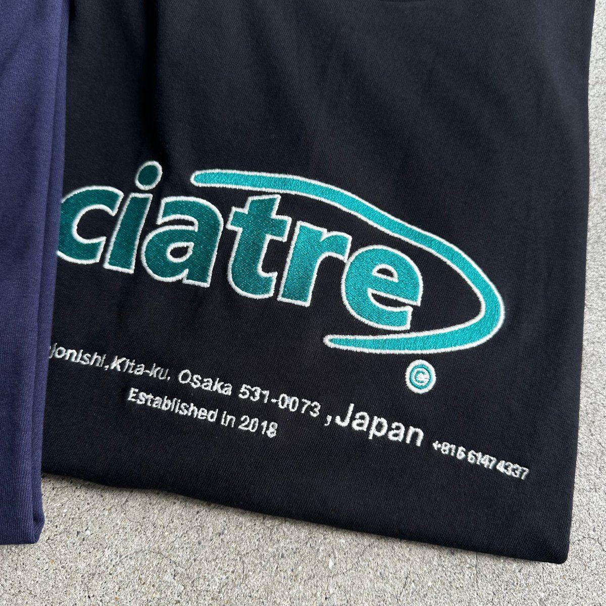 ciatre フロントロゴトップス コットン/ポリエステル　ネイビー ciatre address logo tee S/S | ciatre