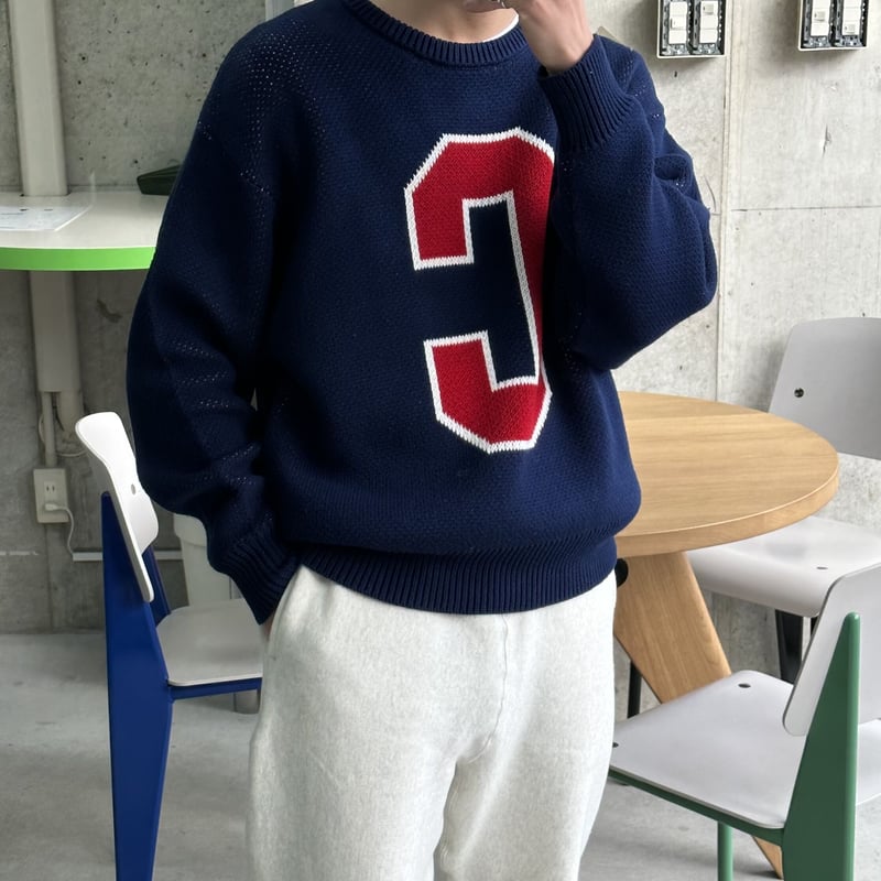 ciatre C jacquard sweater NVY/BRN | ciatre