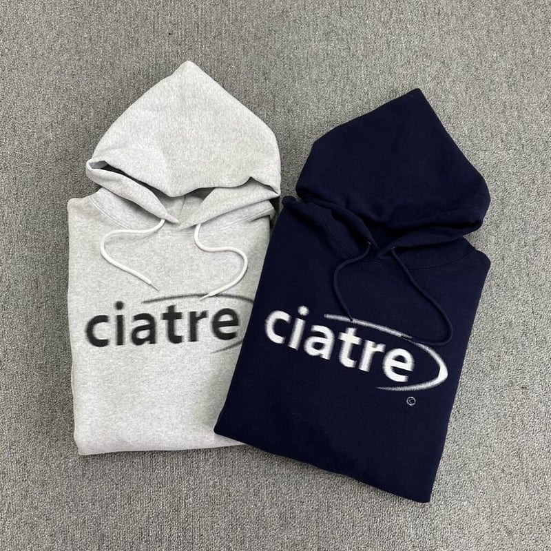 ciatre blur logo sweat hoodie ASH/NVY | ciatre