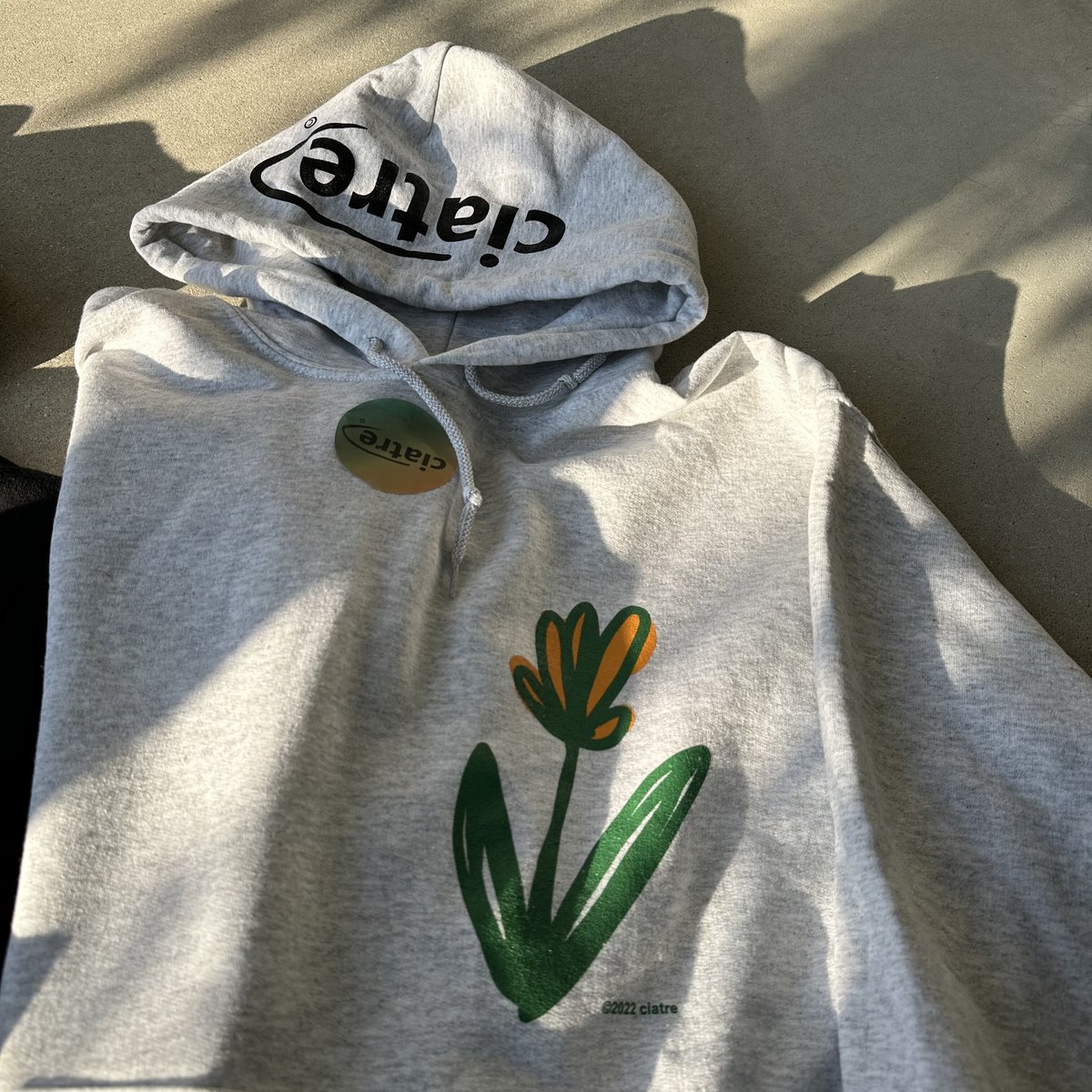 ciatre flower sweat hoodie ASH/BLK | ciatre