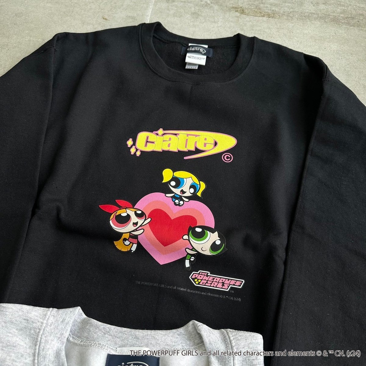 ciatre × POWERPUFF GIRLS HEARTS sweat shirts |