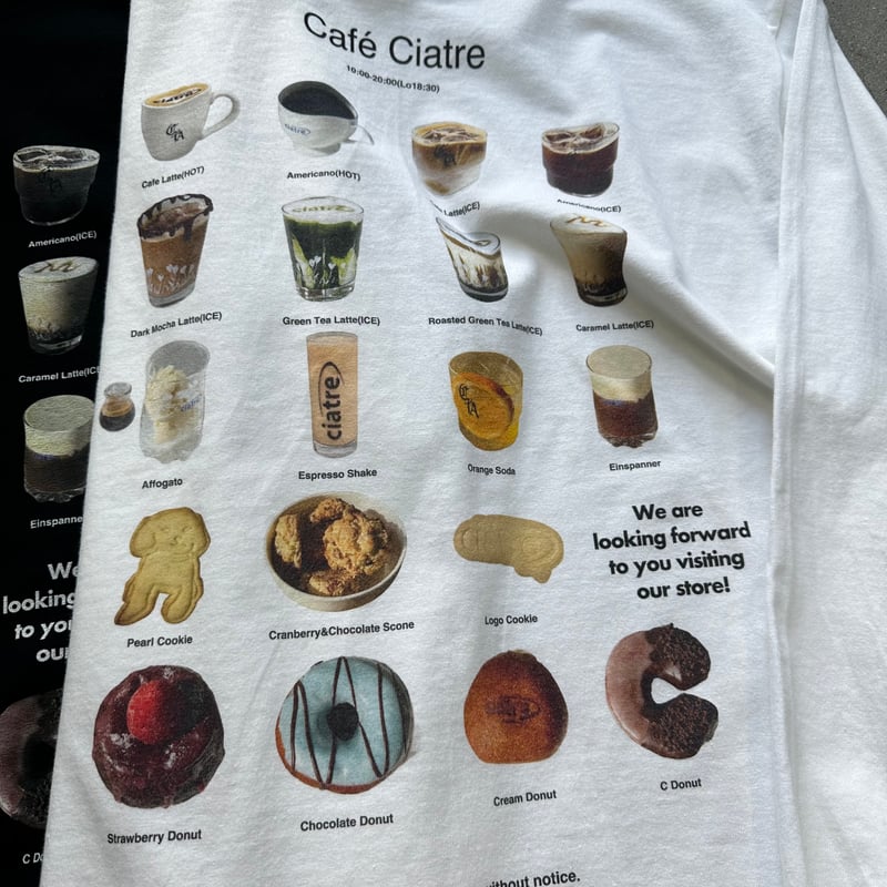 ciatre シアター cafe long Tシャツ Lサイズ 白 ciatre】シアター Tシャツ デザイン Lサイズ - メルカリ