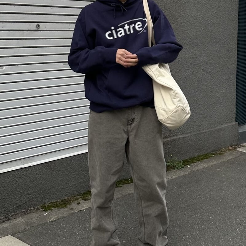 ciatre blur logo sweat hoodie ASH/NVY | ciatre