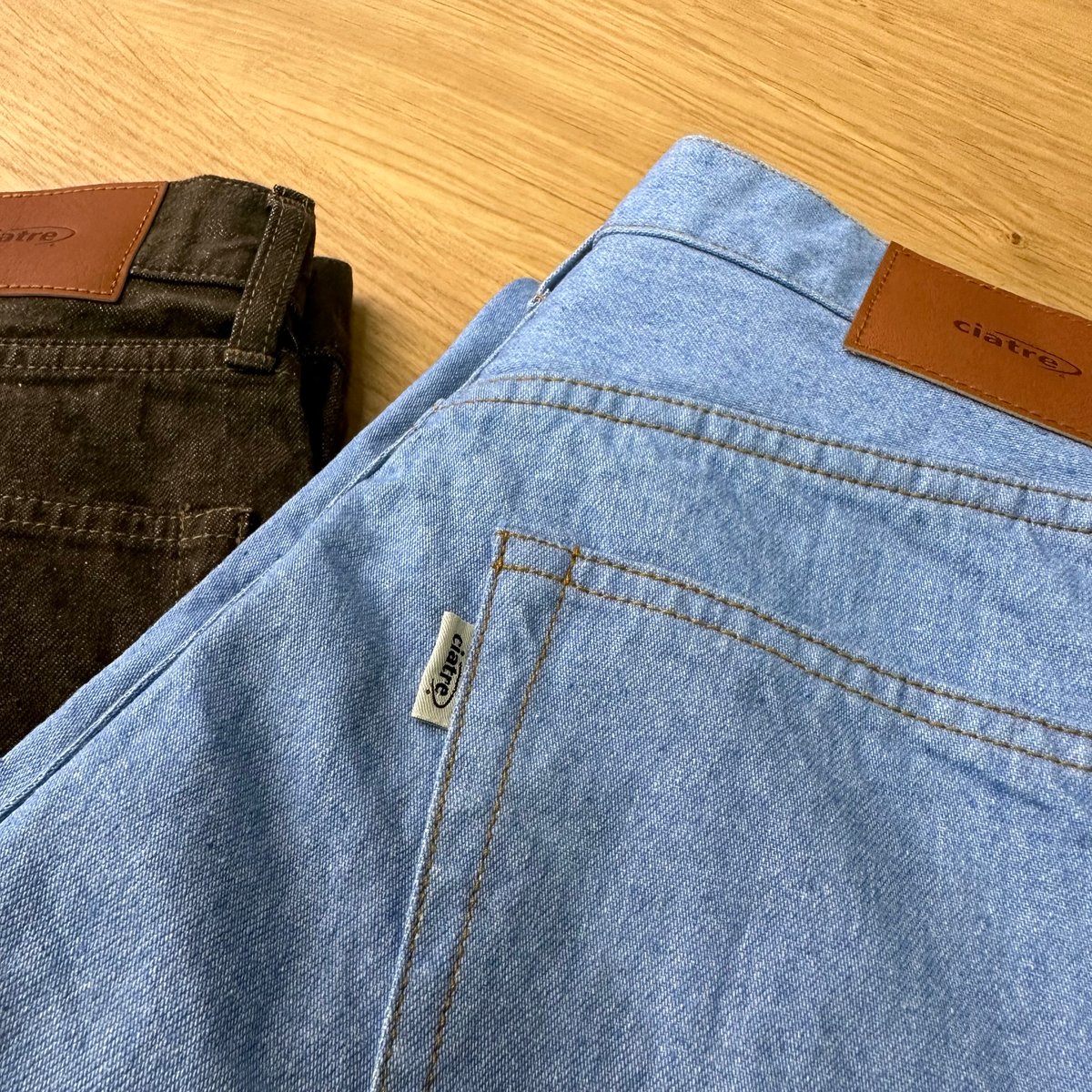 ciatre ストレートデニム ciatre wide straight denim pants BLK | ciatre