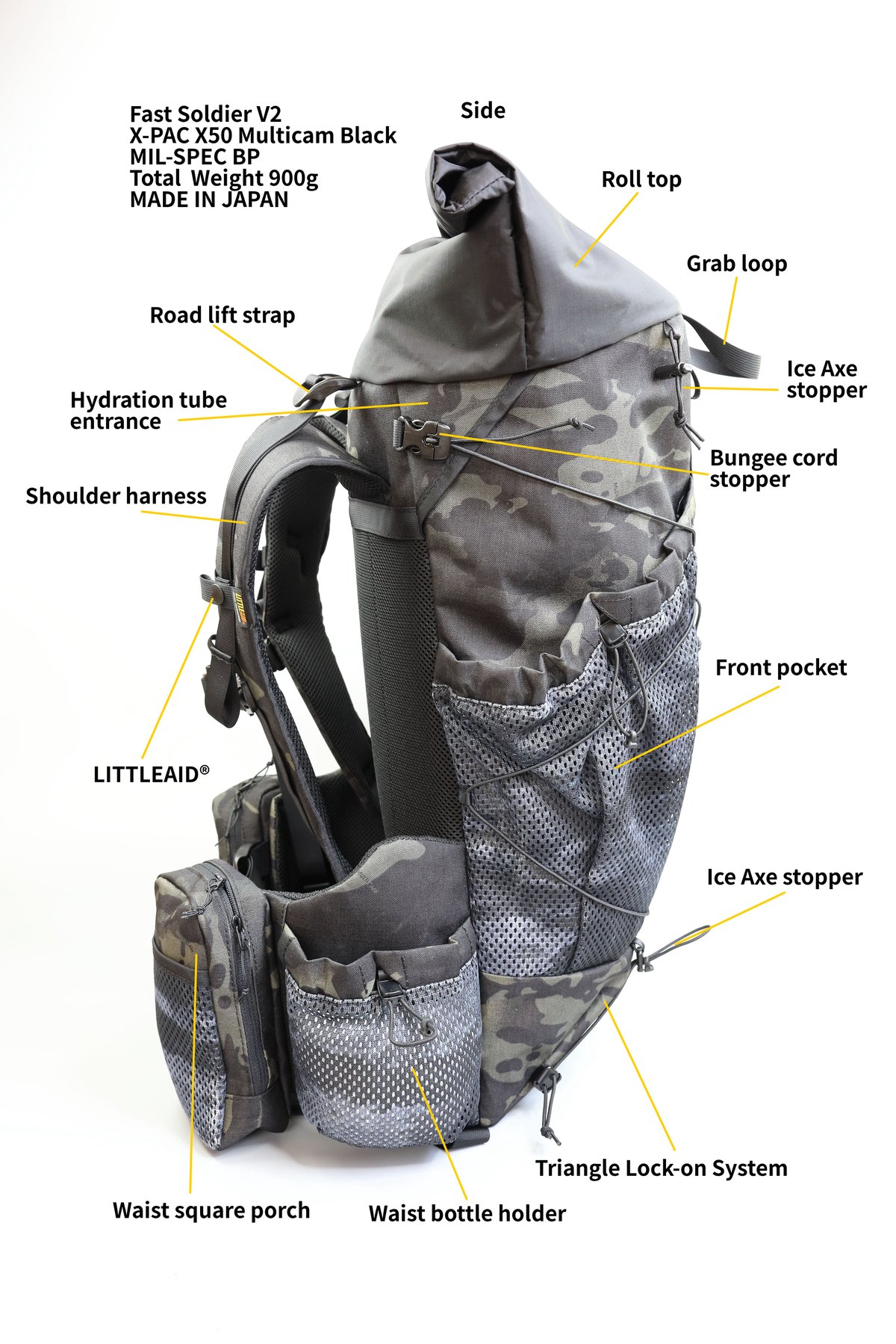 Fast Soldier V2 X-PAC X50 Multicam Black | SAYA