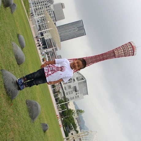 こどもTシャツ　ホワイト（ポートタワー）