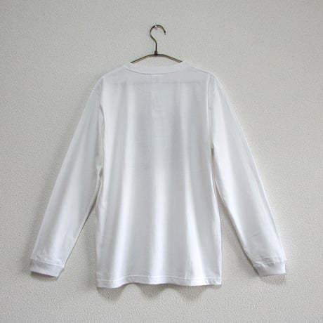 おとな長袖Tシャツ　ホワイト（ガントリークレーン）