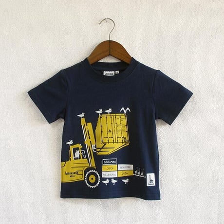 こどもTシャツ　ブルー（フォークリフト）