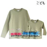 こども長袖Tシャツ　シーグリーン（ＪＲ貨物　桃太郎）