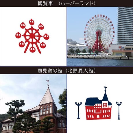 エコバッグ（旅するマチルダ  神戸）ネイビー