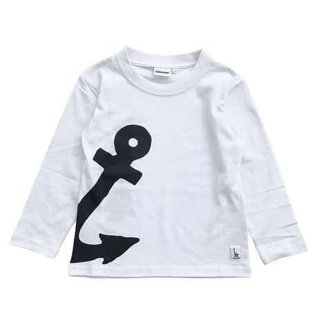 こども長袖Tシャツ　ホワイト（イカリ）