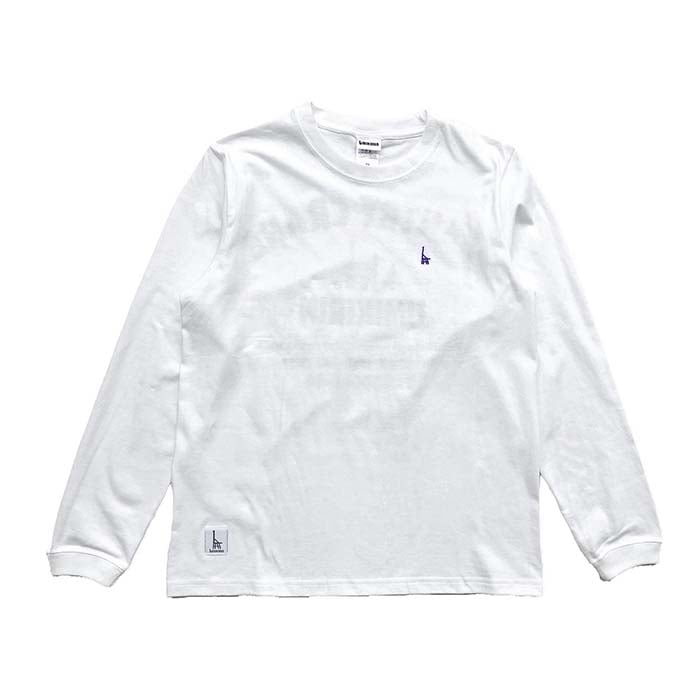 おとな長袖Tシャツ ホワイト（ウミキリン刺しゅう） | UMIKIRIN（海 