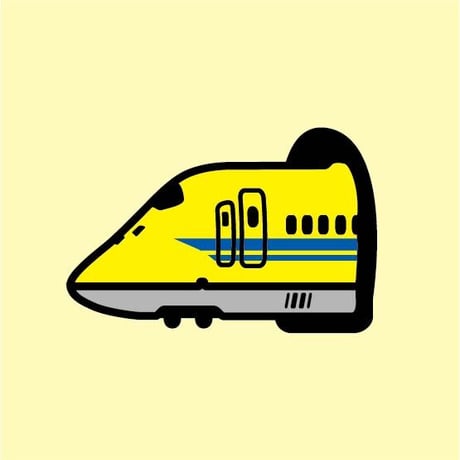 刺しゅう今治タオルハンカチ　ライトイエロー　（ドクターイエロー）
