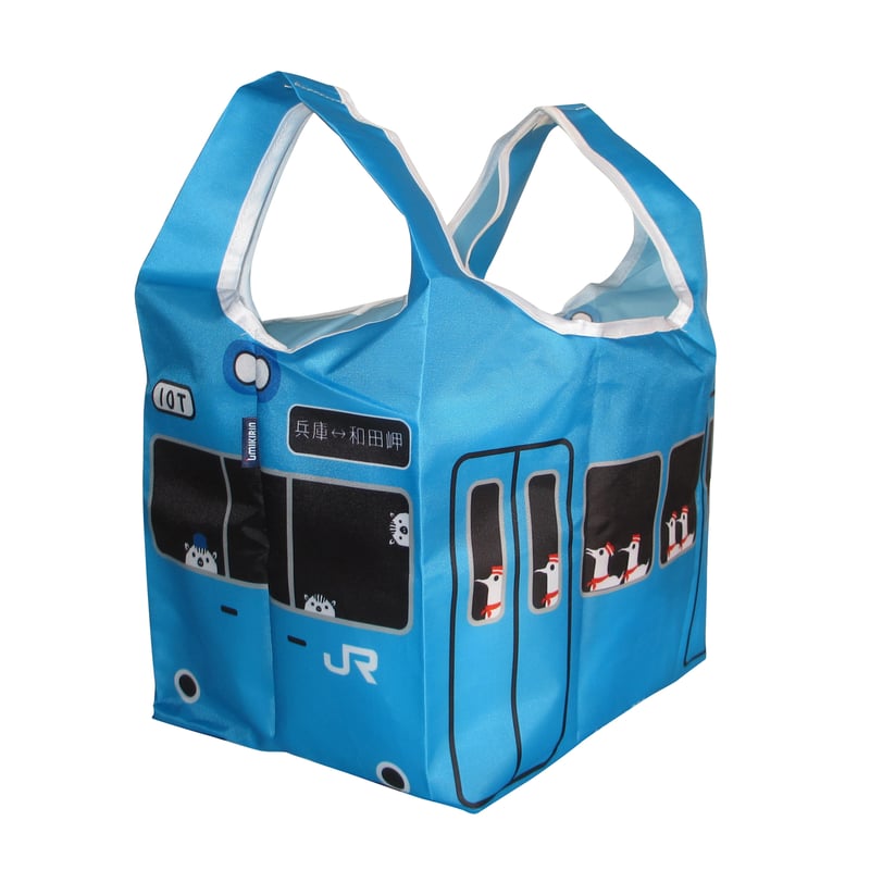 コンビニエコバッグ（103系和田岬線：リフレクター付） スカイブルー