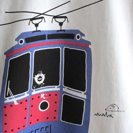 おとなTシャツ　ホワイト（六甲ケーブルカー）