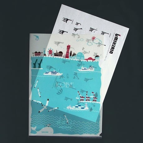 A4クリアファイル　（海　神戸）