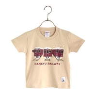 こどもＴシャツ　サンドベージュ（阪急電車）