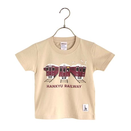こどもＴシャツ　サンドベージュ（阪急電車）