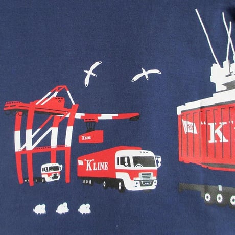 川崎汽船コラボ こどもTシャツ　ブルー（K-LINEコンテナ）