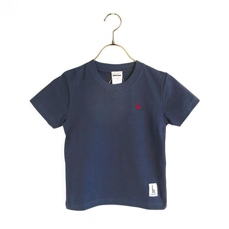 こどもTシャツ　ブルー（ウミキリン刺しゅう）