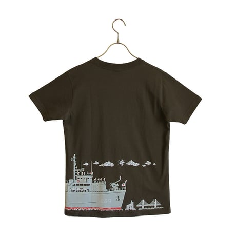 おとなＴシャツ　ダークグレー（海上自衛隊 阪神基地隊コラボ 掃海艇あおしま）