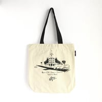 ジップトートバッグ　ナチュラル（日本一短い国道174号線）