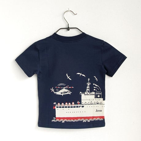 第五管区海上保安本部コラボ こどもTシャツ　ブルー（巡視船せっつ）