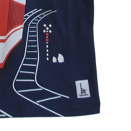 こどもＴシャツ　ブルー（神戸電鉄コラボ 3000系と5000系）