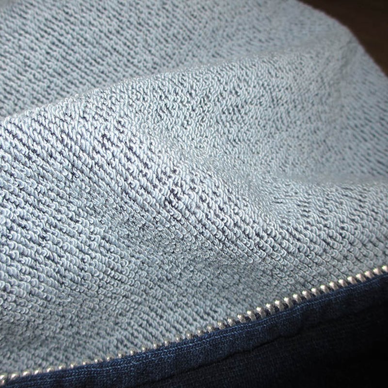 インディゴ染めジップパーカ インディゴブルー（ウミキリン