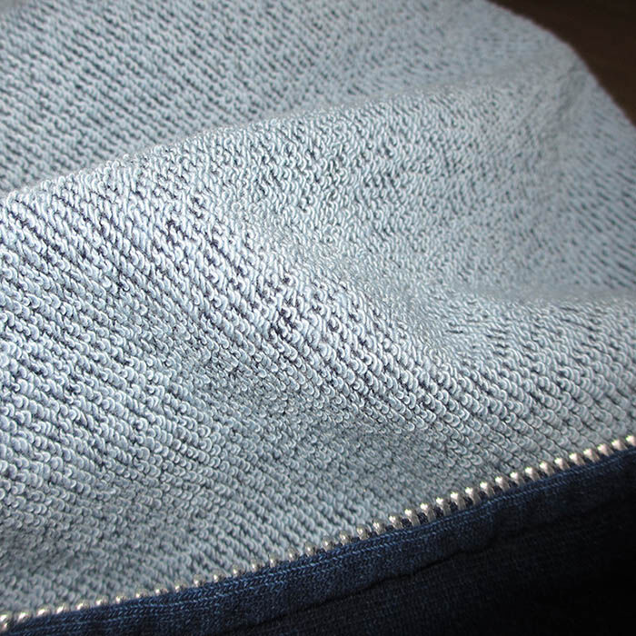 インディゴ染めジップパーカ インディゴブルー（ウミキリン