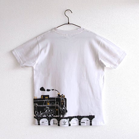 おとなTシャツ　ホワイト（蒸気機関車Ｄ５１）