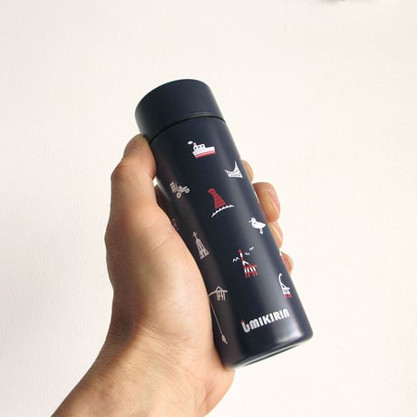 ポケットサーモボトル 130ml（ウミキリンロゴ）