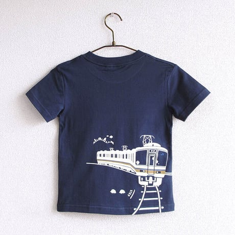こどもTシャツ　ブルー（ＪＲ西日本　普通＆快速電車）