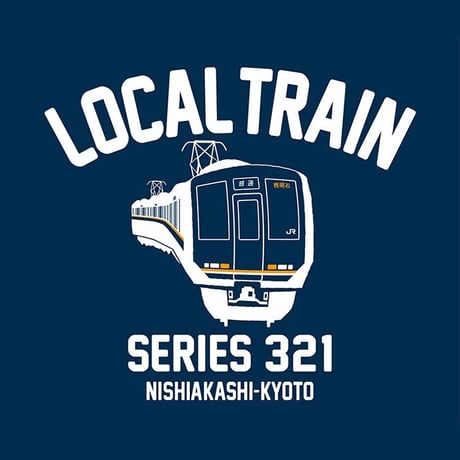 JRジップトートバッグ　ネイビー（普通電車321系）