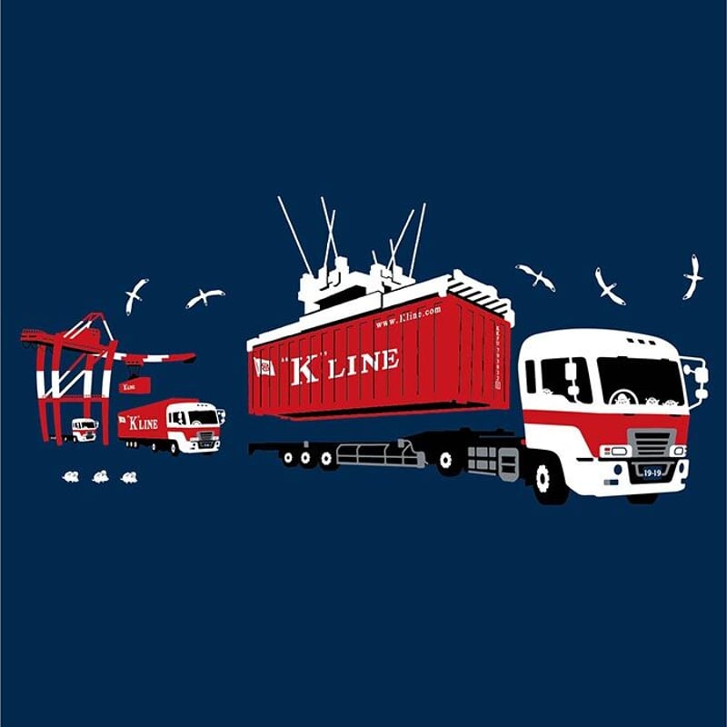 川崎汽船コラボ こどもTシャツ ブルー（K-LINEコンテナ） | UMIKIRIN