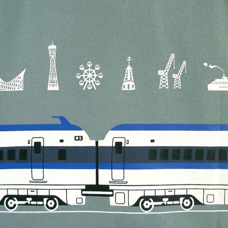 こどもTシャツ　ブルーグレー（新幹線500系）