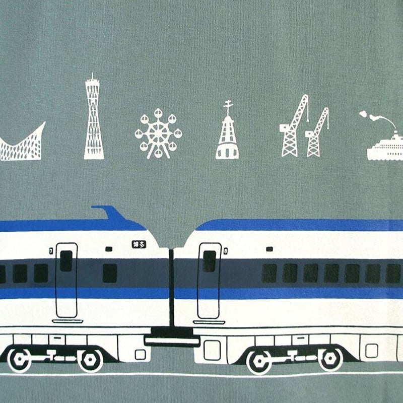 こどもTシャツ ブルーグレー（新幹線500系） | UMIKIRIN（海キリン）