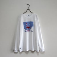 おとな長袖Tシャツ　ホワイト（ガントリークレーン）